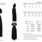 Punk Rave Nova Gothic Elegant Gown in Black
