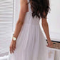 Boho Midi Dress Women's Embroidery Sexy Backless Dress