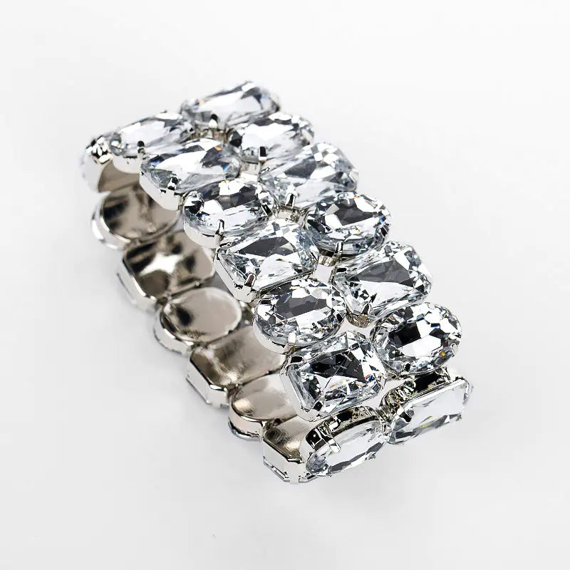 Rhinestone Classic Versatile Wide Fashion Bracelet