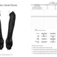 Punk Rave Selene Embroidered Velvet Gloves in Black
