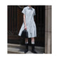 Elegant Preppy Dress, Summer Slim-Fit Shirt Dress