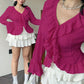Vireous Elegant French Ruffle Flared-Sleeve Blouse, Plus Sizes