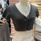 Vireous Cable-Knit Cropped Sweater, Multicolours