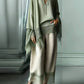 Women's Drawstring Wide-Leg Skirt Pants, Beige Gaucho Trousers