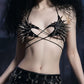 Gothic Crop Top with Spikes, Punk Rave Festival Bra, Multi Designs