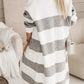 Women's Long Striped Knitted Sweater Coat, Multicolours