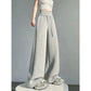 Vireous High-Waist Wide-Leg Women's Straight Loose Palazzo Pants