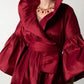 Vireous Formal Puff-Sleeve Ruffles Women's Tuxedo Blouse