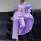 Cotton Linen Women's Summer Suit, Long Tail Shirt Outfit