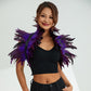 Women's Glam Natural Feather Cape