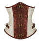 Women's Steampunk Faux-Leather Underbust Corset in Brown