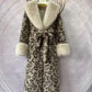 Women's Luxury Faux Mink Fur Coat with Contrast Collar, Multi Colours