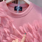 Loose Summer Glam Feather Short-Sleeve Women's Short Dress
