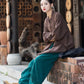 Fashion Cotton Linen Women's Stand Collar Jacket, Multi Colours