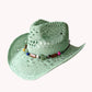 Women's Openwork Woven Cowboy Hat, Multicolours