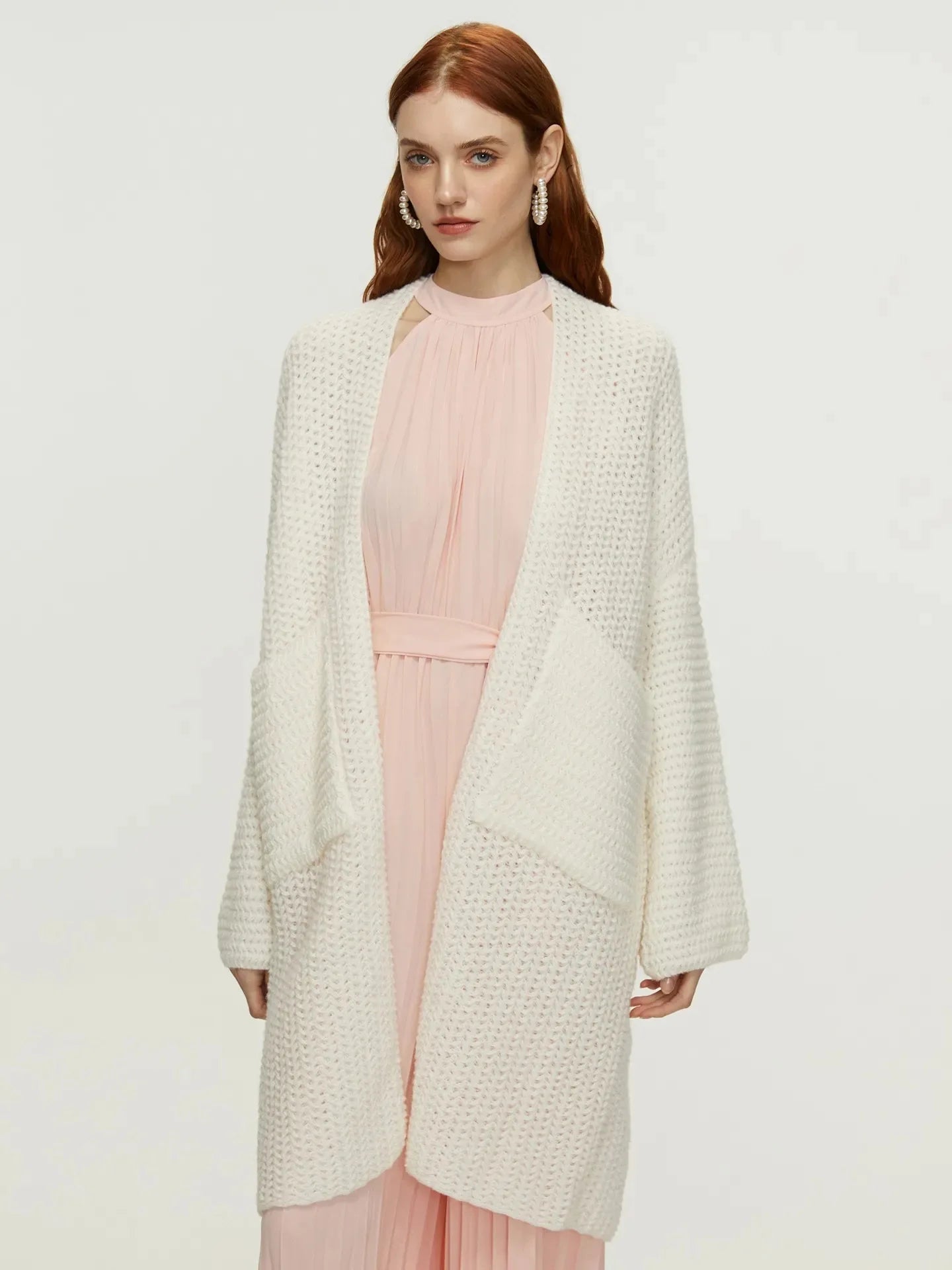 Knitted Cardigan Coat Medium-Length, Multi Colours