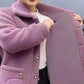 Women's Classic Soft Plush Collared Jacket, Multicolours