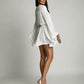 Vireous Elegant Pleated Flared Mini Dress, Plus Sizes