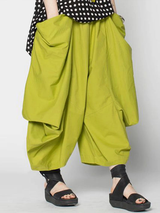 Hip Hop Street-Style Plus Size Women's Fashion Asymmetric Cropped Trousers