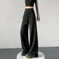 Vireous High-Waist Wide-Leg Women's Straight Loose Palazzo Pants