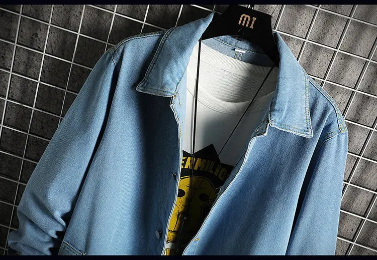 Unisex Cross-Season Denim Short Coat