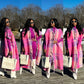 Pink Fashion Open-Front Fuzzy Long Cardigan, Plus Sizes