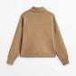 Women's Woollen Pilot Jacket, Knitted Camel Cardigan, Catwalk Collection