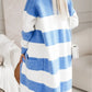 Women's Long Striped Knitted Sweater Coat, Multicolours