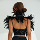 Women's Glam Natural Feather Cape