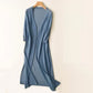 Vireous Long Loose Minimalist Lightweight Cardigan Coat