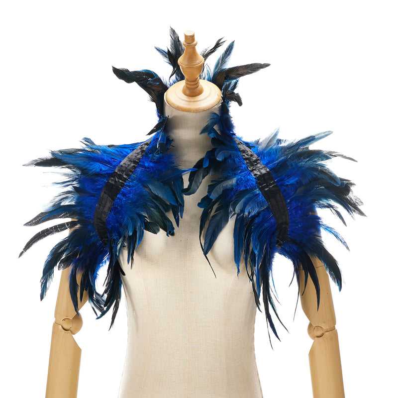 Women's Glam Natural Feather Cape