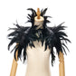 Women's Glam Natural Feather Cape