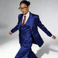 Professional Performance Wear Women's Tuxedo, Gold Satin Three-Piece Suit, Night Wear