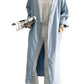 Women's Cotton Linen Trench Coat, Classic Robe