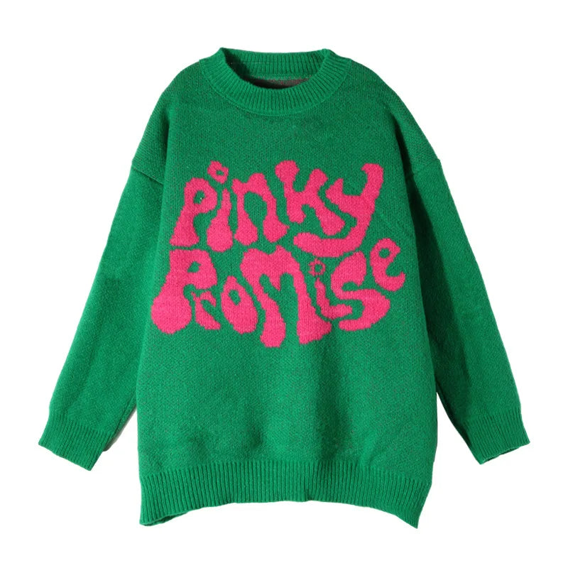 Pinky Promise, Psychedelic Print Women's Knitted Sweater