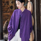 Fashion Cotton Linen Women's Stand Collar Jacket, Multi Colours