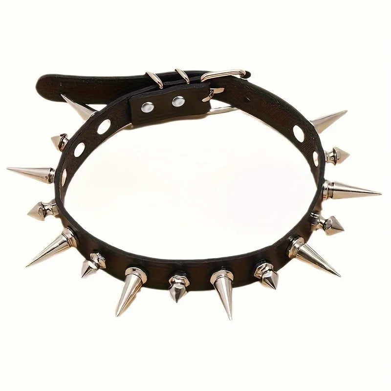 Dark Cross Punk Gothic Rivet Choker