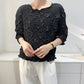 Miyake Embroidered Hand-Pleated Women's Round-Neck Top