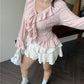 Vireous Elegant French Ruffle Flared-Sleeve Blouse, Plus Sizes