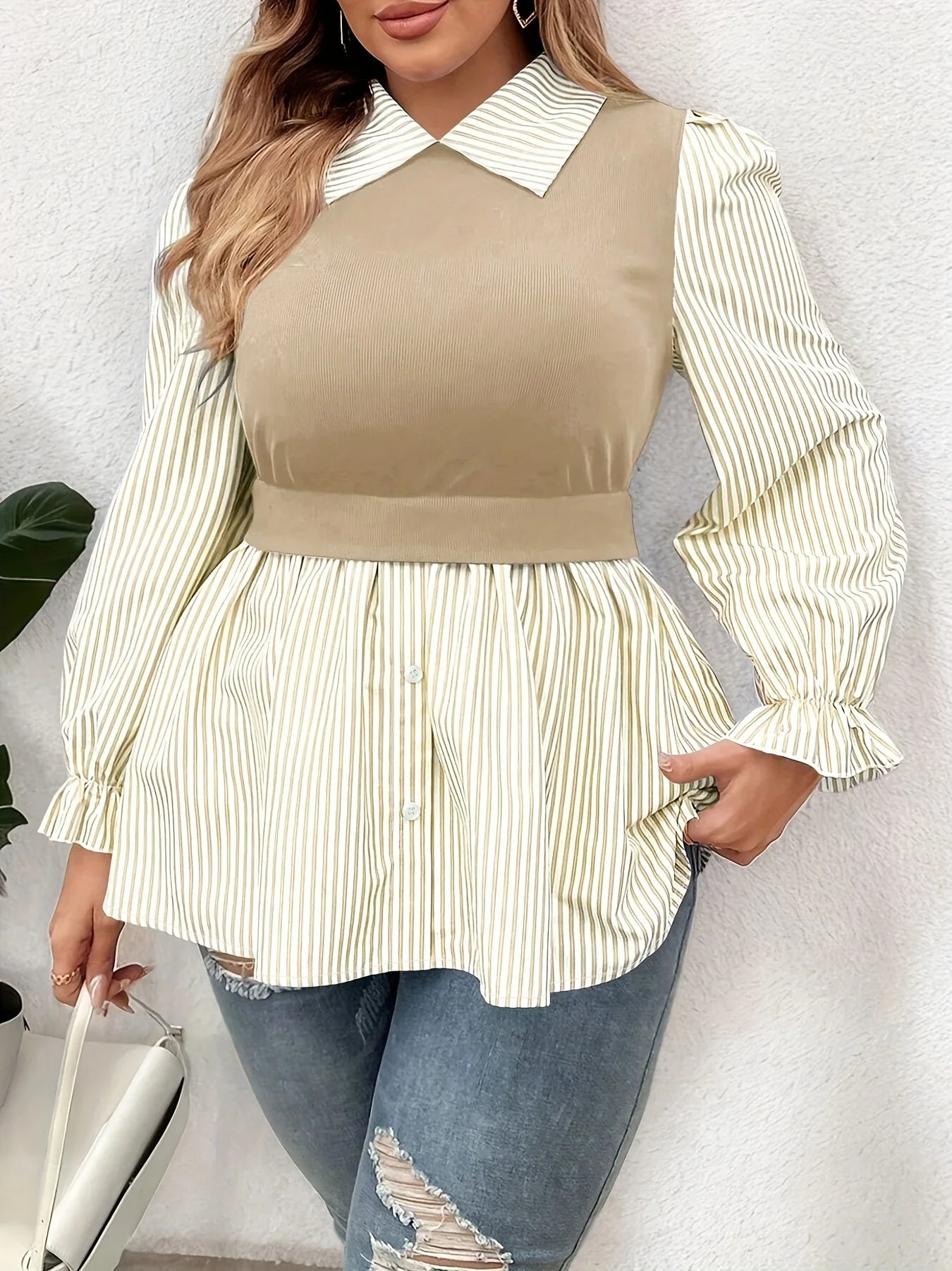 Vireous Women's Summer Fashion Shirt, Plus Sizes