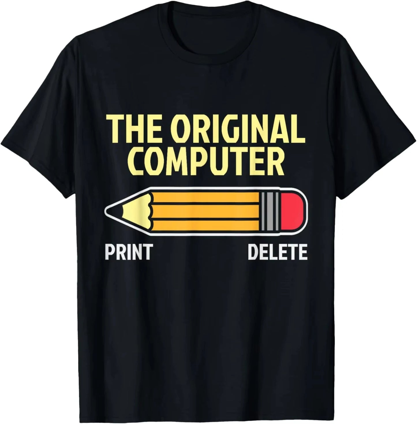 Funny Software Programmer T-Shirt, Science Tech Geek Pencil Graphic