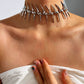Dark Cross Edgy Niche Thorn Skeleton Necklace