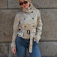 Vireous Women's Short Jacket Belted Trench Coat