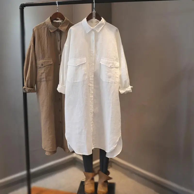 Cotton Blend Women's Midi Polo Shirt Dress, Plus Sizes
