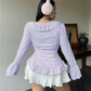 Vireous Elegant French Ruffle Flared-Sleeve Blouse, Plus Sizes