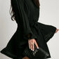 Vireous Elegant Pleated Flared Mini Dress, Plus Sizes