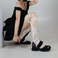 Summer Sexy Long Japanese-Style Socks, Irregular Lace-Tie Fishnet Stockings