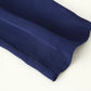 Elegant Round-Neck Silky Satin Long Dress in Navy