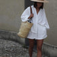 Cotton Linen Women's Two-Piece Summer Shorts Set, Plus Sizes