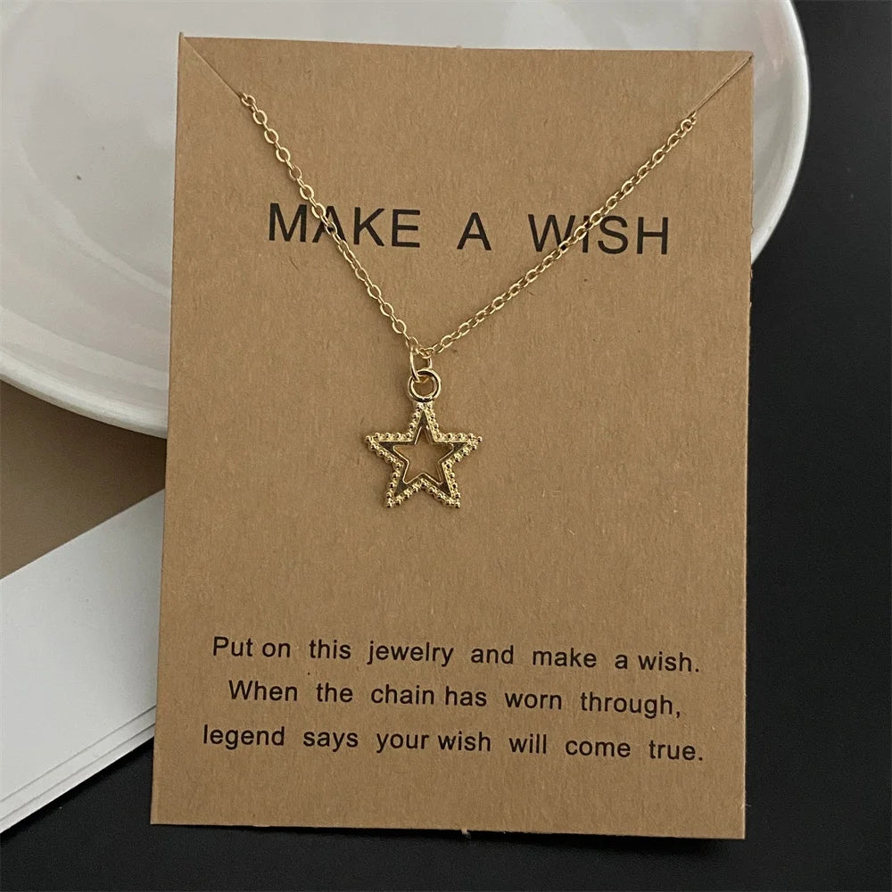 Moon Star Pendant Necklace, Multi Designs